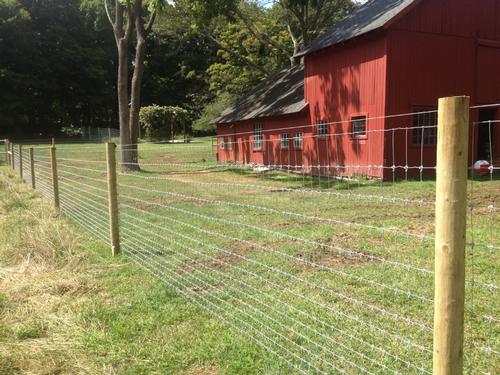 Multi species fence with hot wire
